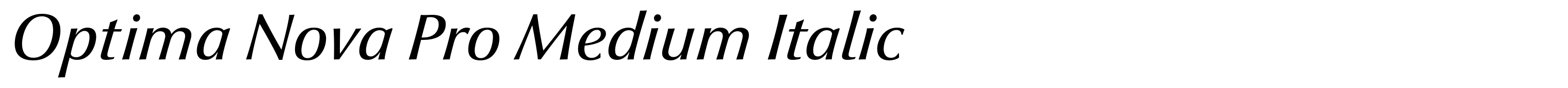 Optima Nova Pro Medium Italic